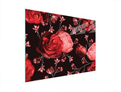 TÁBUA DE VIDRO PARA CORTAR 40x30 ROSAS