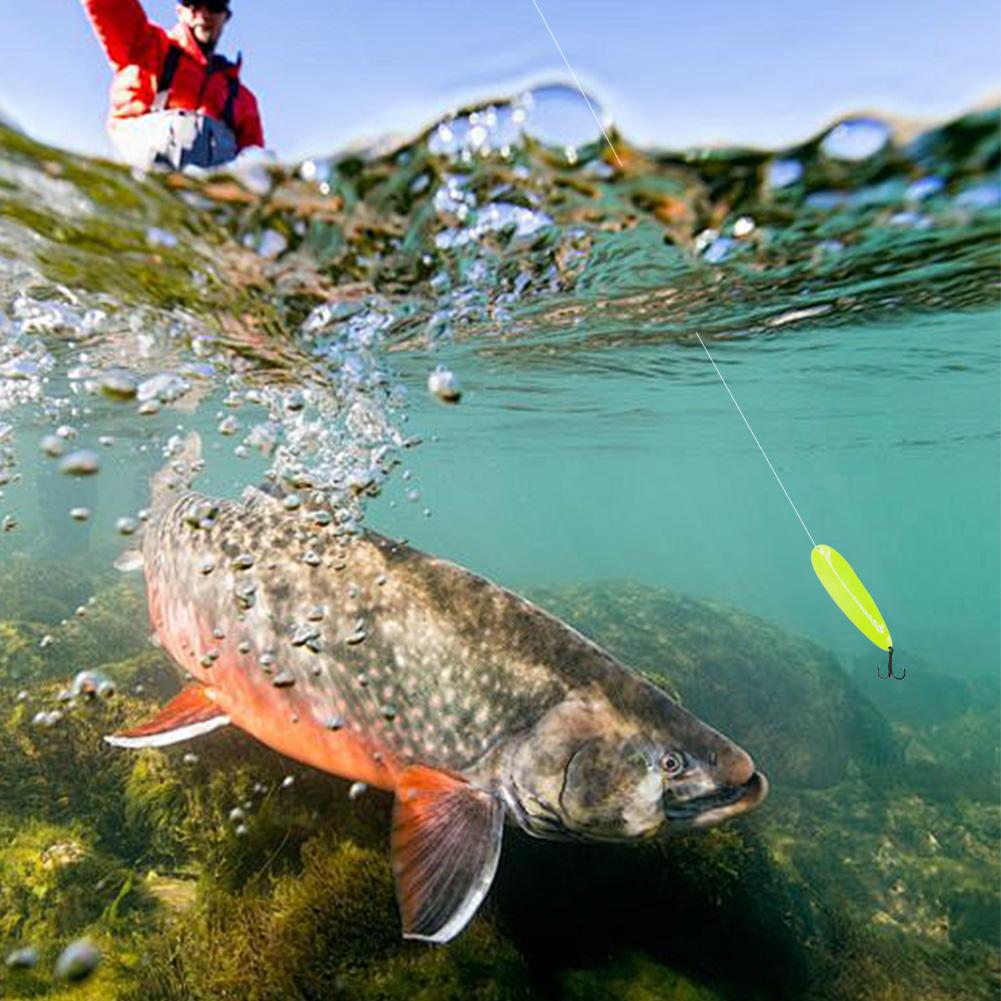 Bass Trout Slow Shaking Sea Fishing Lure 8inch Spinner Spoon Metal Sinking Wobbler for Mackerel Bass Trout Sea Fishing