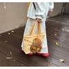 Korean Style Plush  Doll Tote Bag Large Capacity Fluffy Shoulder Bag Fashion Kid Schoolbag  Travel