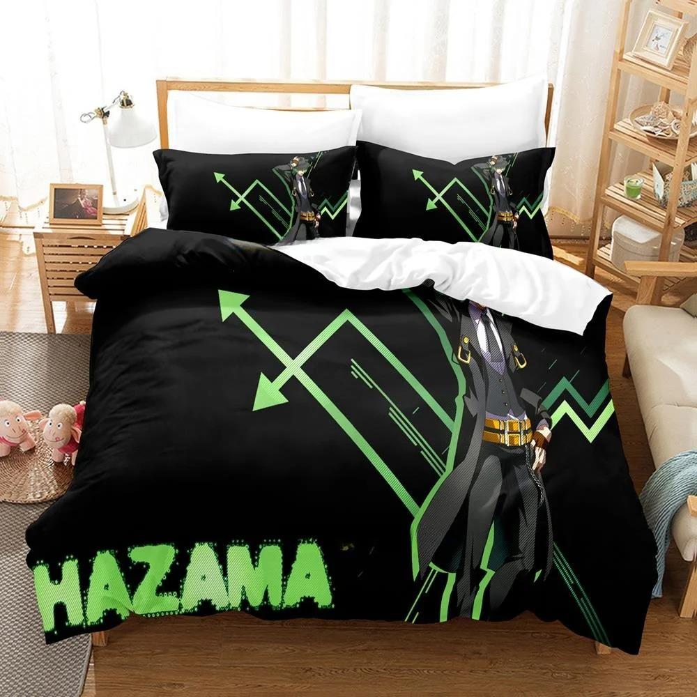 New Fashion 3D Printed Anime Game Blazblue Bedding Set Cartoons three-piece Set Adult Kid Bedroom Duvet Cover Sets Home Textiles