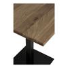Table de café - HOUSE NORDIC - Chêne fumé - 70 x 70 x 75 cm - Base en métal noir - Élégance chic