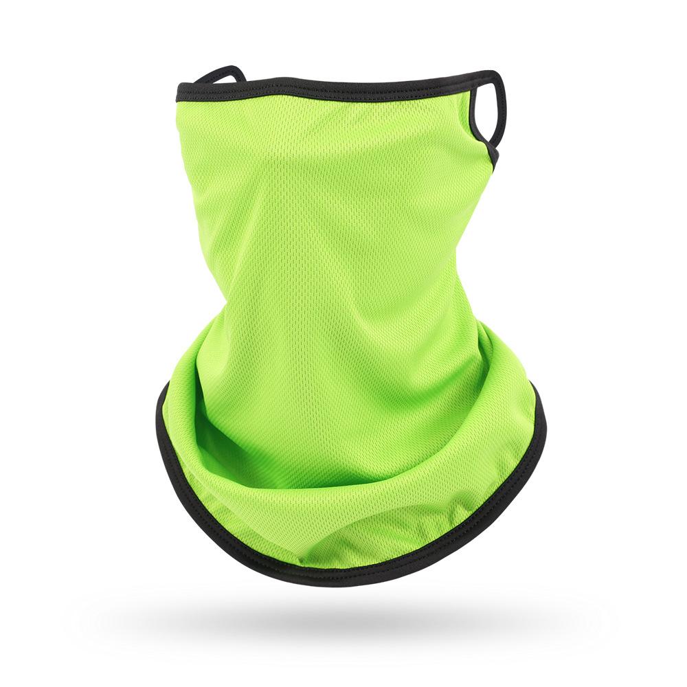 Balaclava Sun Protection Mask UV Resistant Windproof Hanging Ear Cycling Face Mask Summer Thin Hiking Outdoor Face Cover зелёный