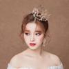 Baroque Bridal Tiara Crown Pearl Rhinestone Round Princess Crown Wedding Accessories Jewelry