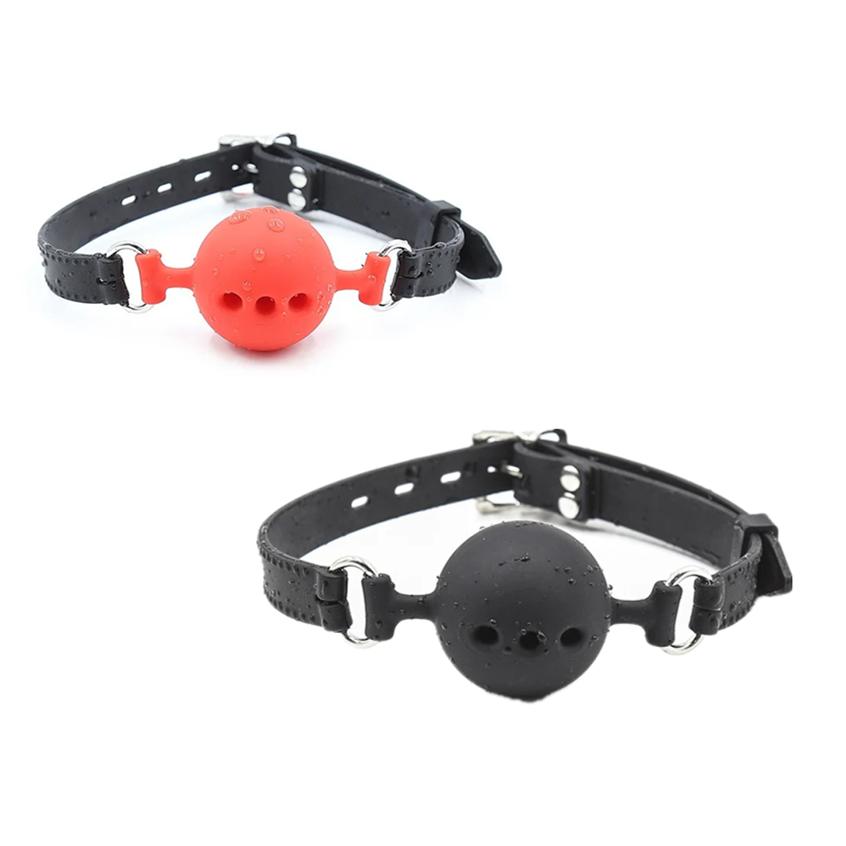 3 Sizes Soft Safety Silicone Open Mouth Gag Ball  Bondage Slave Ball Gag Erotic Sex Toys For Woman Couples Adult Sex Games