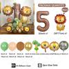 45pcs Jungle Animal Theme Balloon Chocolate Number Balloon Set Cartoon Animal Festival Supplies Childrens Birthday Party Decorat