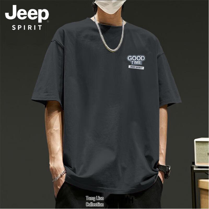 JEEP SPIRIT Men s Pure Cotton Loose Fit Short Sleeve T-Shirt M