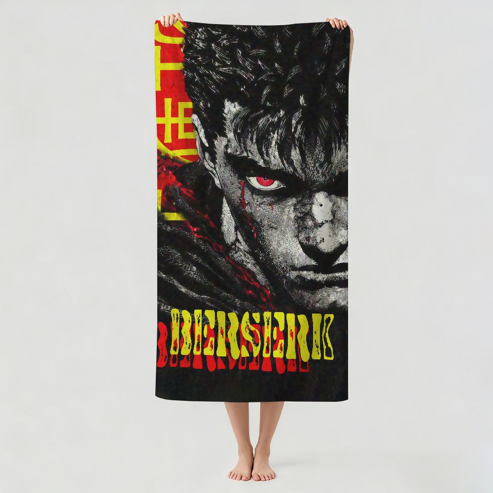 Abenteuer-Anime B-Berserk Handtuch Trocknen Badetuch Anwendbar Für Leichtes Schwimmen Camping Yoga Strand Aus