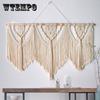 Large Macrame Wall Hanging Tapestry  with  Wooden Stick Hand-Woven Bohemia Tassel Curtain Tapestry Wedding Backgrou Boho Decor