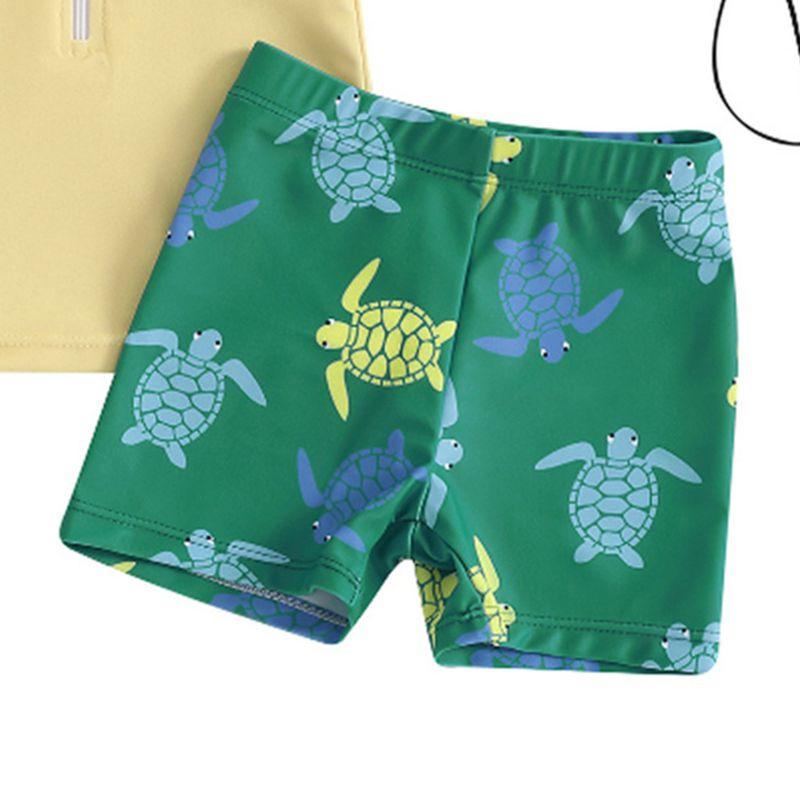Toddler Baby Summer Swimwear Sets Shortsleeve Top Shorts and Sunscreen Hat