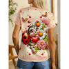 Outdoor Summer Womens Printed Tshirt Clothing Casual Fashion Short Sleeved Tshirt Round Neck 3d Tshirt Top