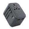 UNIQ Lad. network. Voyage World Adapter 33W+ 2xUSB + PD 18W + QC 3.0 gray/charcoal gray (LITHOS Collective)