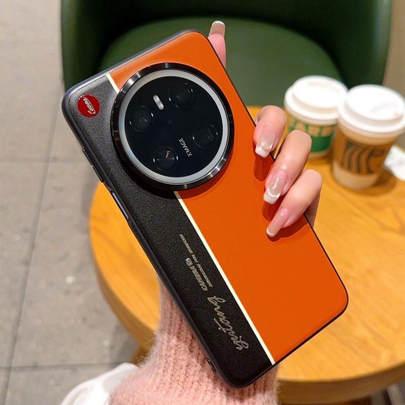 Night Lightning Fluorescent Line Two-pigment Leather Case For Huawei Mate 70 Pro + Mate70 Pro Mate 60 Pro Lens Protect Cover