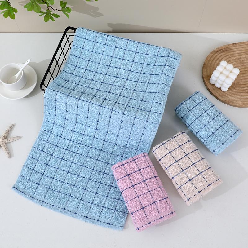 Pure Cotton Soft Absorbent Towel with Embroidered Design - Perfect for Gifts and Household Use
