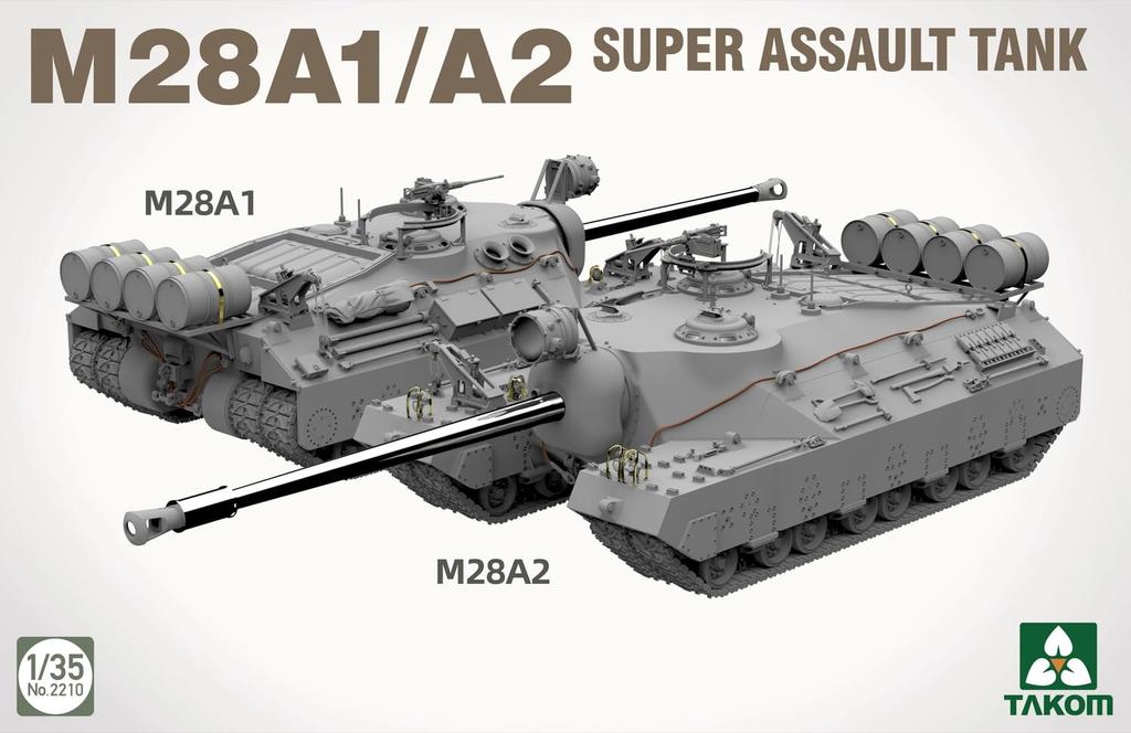 Takom Super Heavy Assault Tank Plastic Model Kit TKO2210 1/35 M28A1/A2 (Tank)
