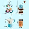 Afternoon Tea Toy Kit Gifts Pretend Playing Ideal For Boys and Girls Kids Playing House Toy Simulation Coffee Machine Cake Table Snack