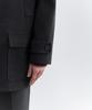 Musinsa Standard Wool Blend Oversized Muff Pocket Half Balmacaan Coat [Charcoal Grey]