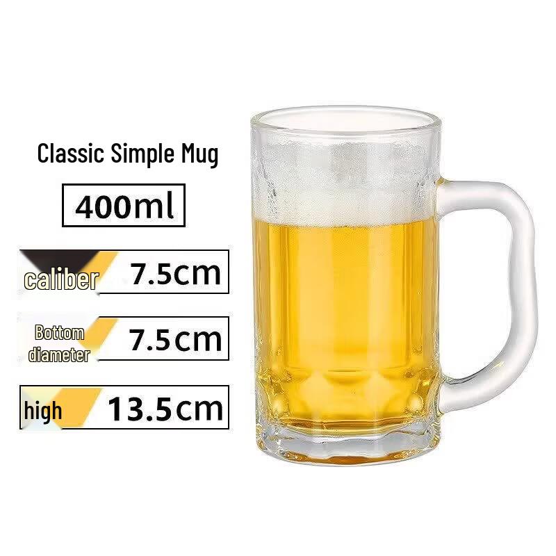 Hero 1000ml Pineapple Glass Beer Mug