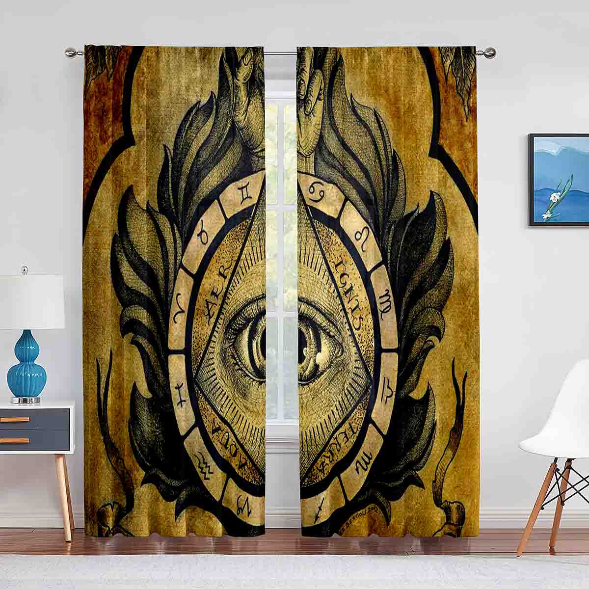 Мейсон Масонский Франкмасонство Эмблема Тюль Вуаль Шторы Для Спальни Оконные Шторы — фото 3