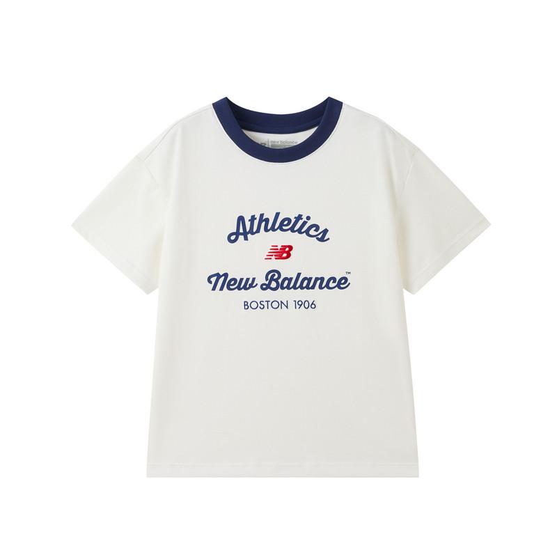 New Balance Kids T Shirts Crew Neck 7EG21073-WT 140