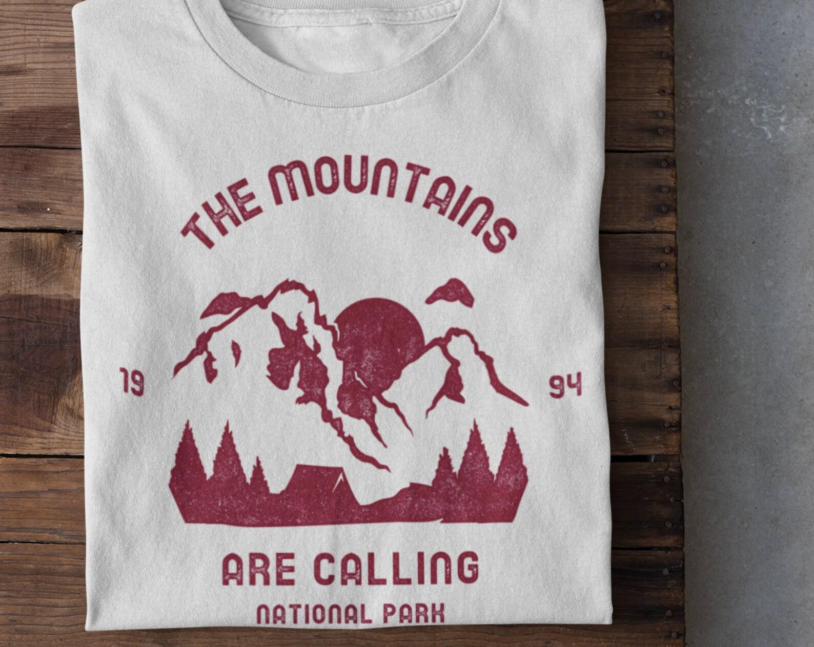 Mountains Are Calling T-Shirt: National Park Hiking Tee S