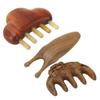 3pcs Sandalwood Meridian Comb Set Wide Comb Teeth Reduce Stress Wooden Nose Maasage Tool for Head Neck