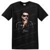 T-shirt Portrait Rock Bono Frontman U2 Chantant Microphone Tee