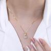 Elegant Lucky Bag Design Women'S Necklace With White Imitation Jade Pendant Fashionable Gift For Best Friends
