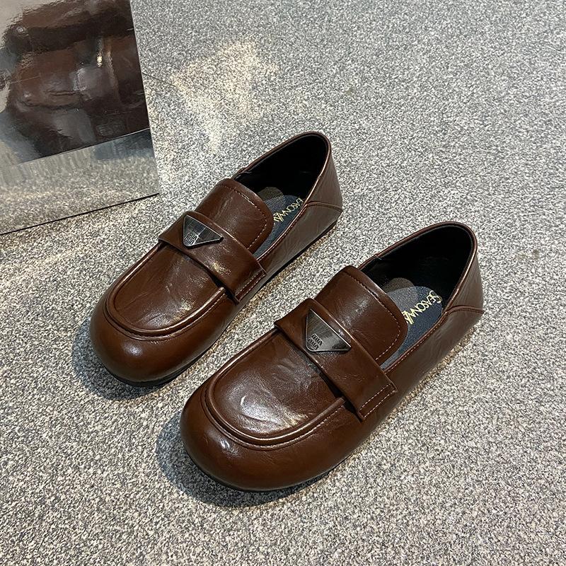 

Ретро туфли на плоской подошве из маленькой кожи для женской новой весны и осени, туфли Мэри Джейн на мягкой подошве с одним ремешком 40