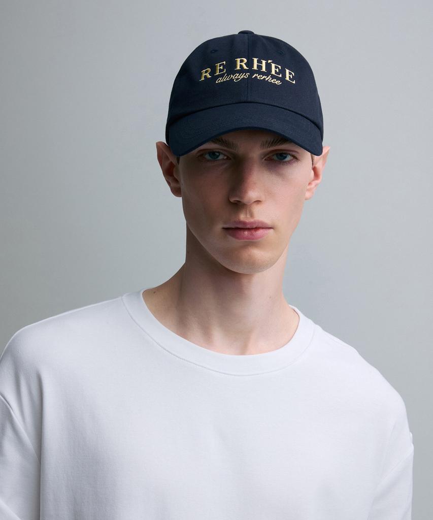 RE RHEE Embroidered Logo Cap Navy