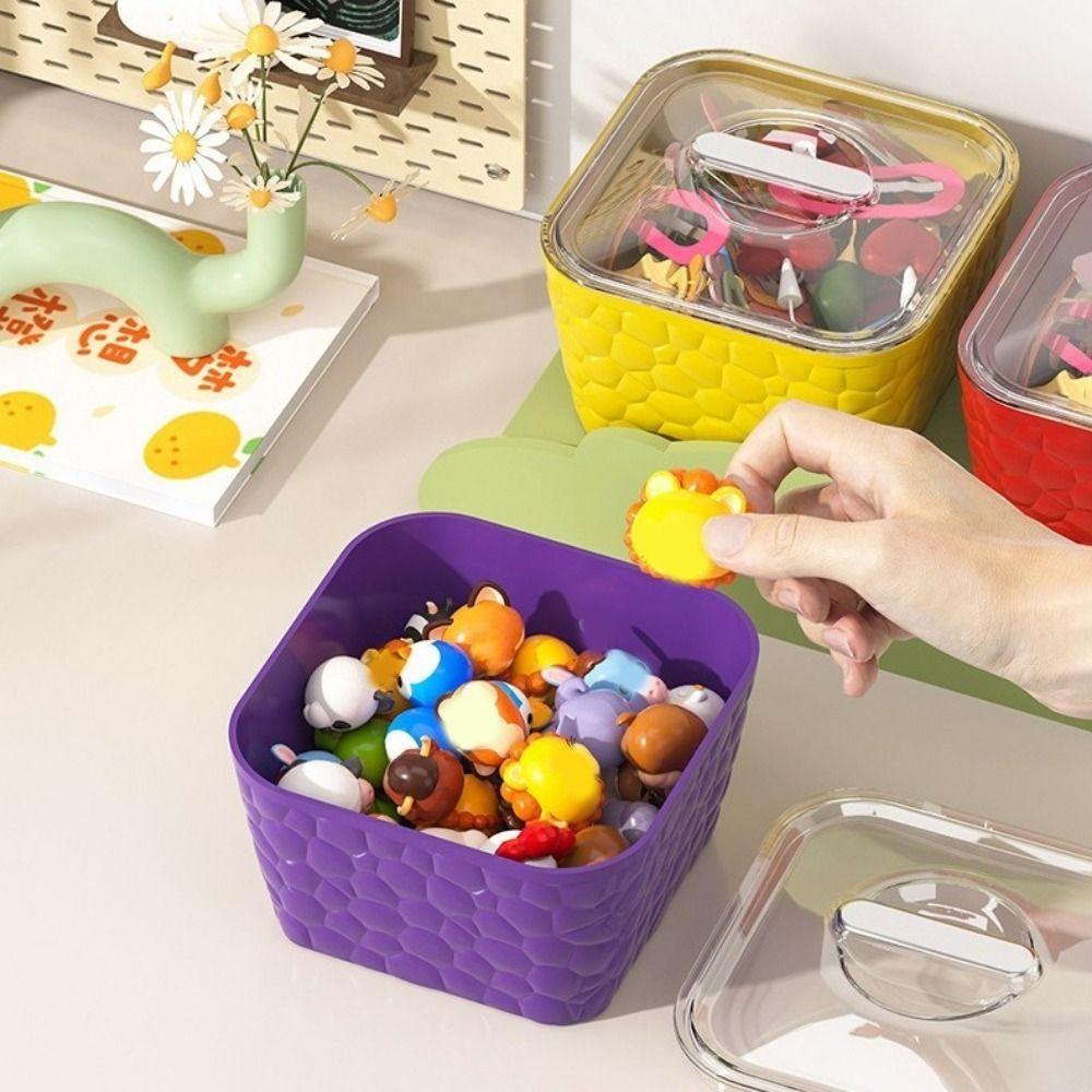 Dust-proof Hair Accessory Storage Box Plastic Laundry Pods Container  Hair Clip Storage