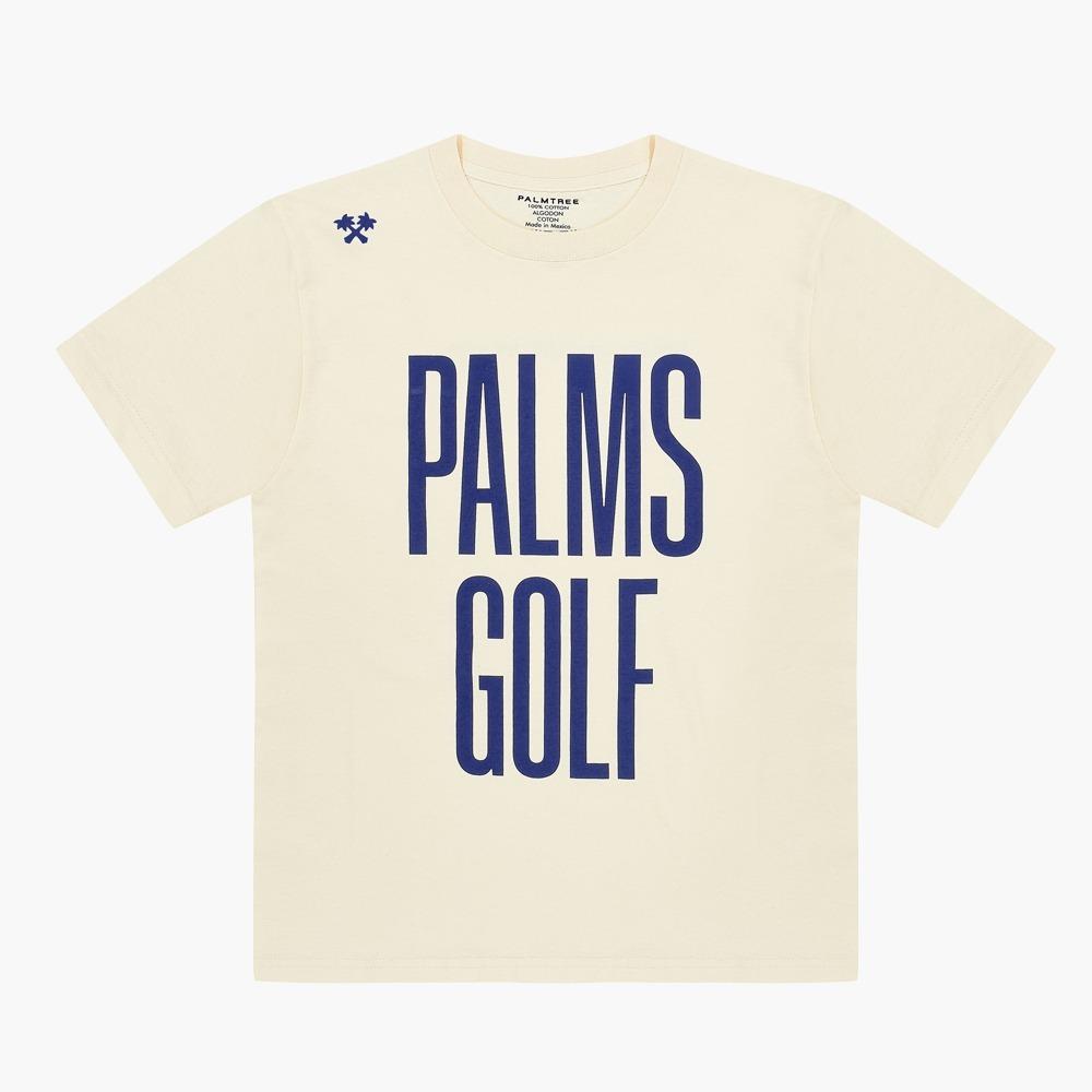 Palm Tree Golf Short Sleeve T-Shirt Ivory L
