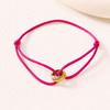 Bracciale Intrecciato Minimalista Regolabile a Tre Anelli - Gioiello di Coppia Trendy di Alta Qualità