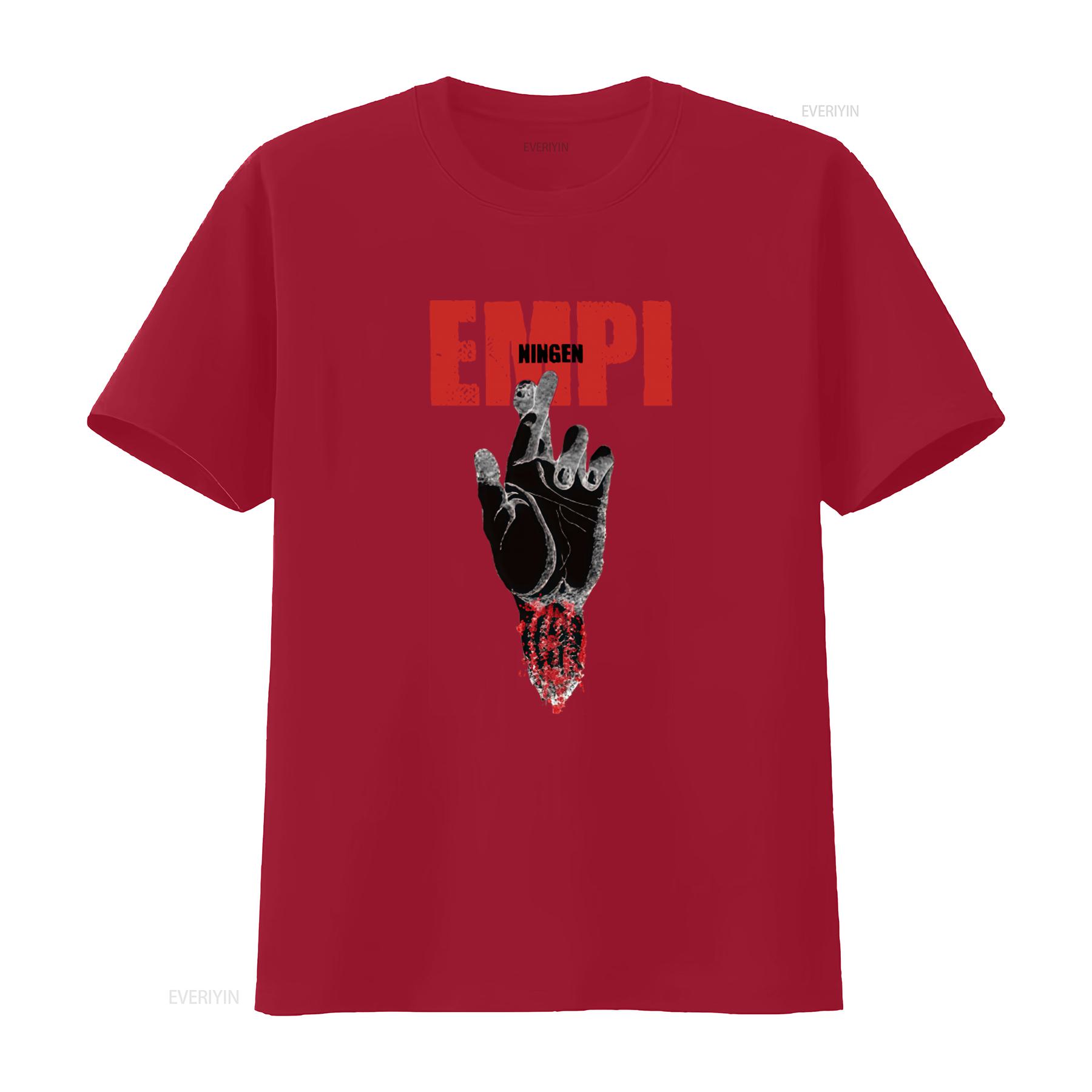 Maximum The Hormone Ning Empi White T Shirt for Men and Women Unique Hand Design with Red Accents vintage Washed Soft homme S