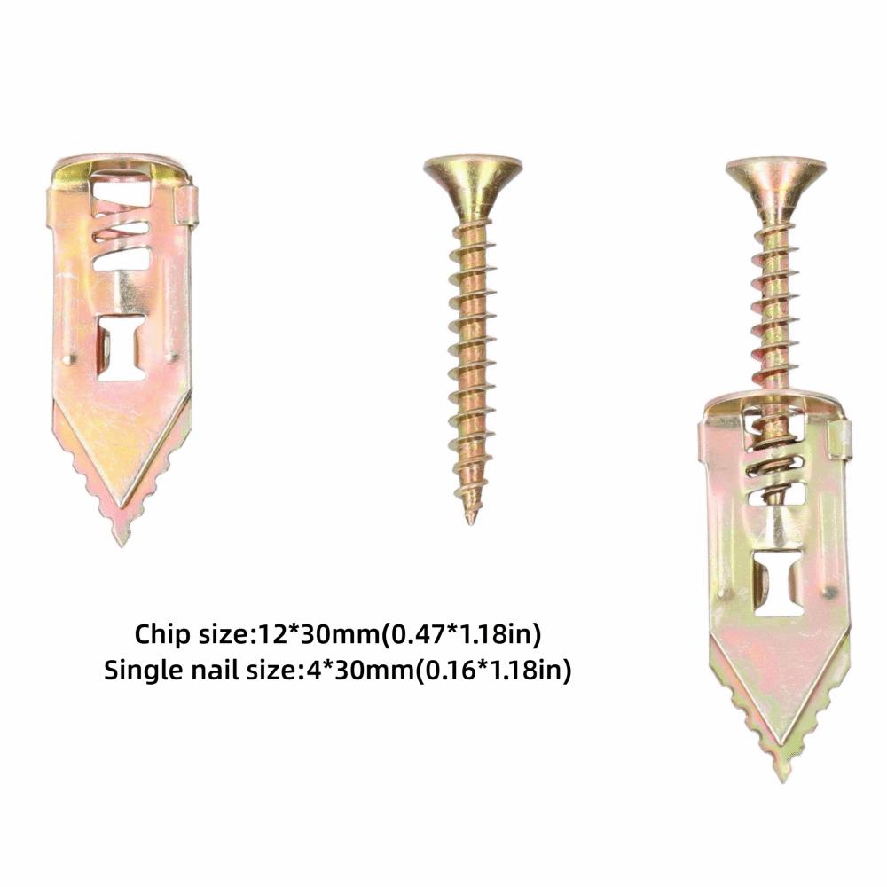 40pcs Upgraded Drywall Anchors Zinc Plated Steel Screw Anchor Metal Anchors Wall Hanging