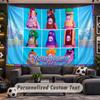 Wall Hanging Tapestry Custom NameFall Guys Pattern Personalized Printed Fabric Wall Decor