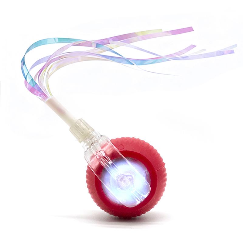 Interaktives Katzenspielzeug Indoor Automatischer Rollender Magischer Ball Kätzchen Spielzeug Rollender Ball mit Langem Schwanz Teaser Intelligentes Haustier Elektrisches Katzenspielzeug