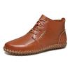 Men's Casual Handmade Leather Shoes 2026 Comfortable Lace-up Shoes with Wear-resistant Sole Multi-Color for Daily Wear Walking