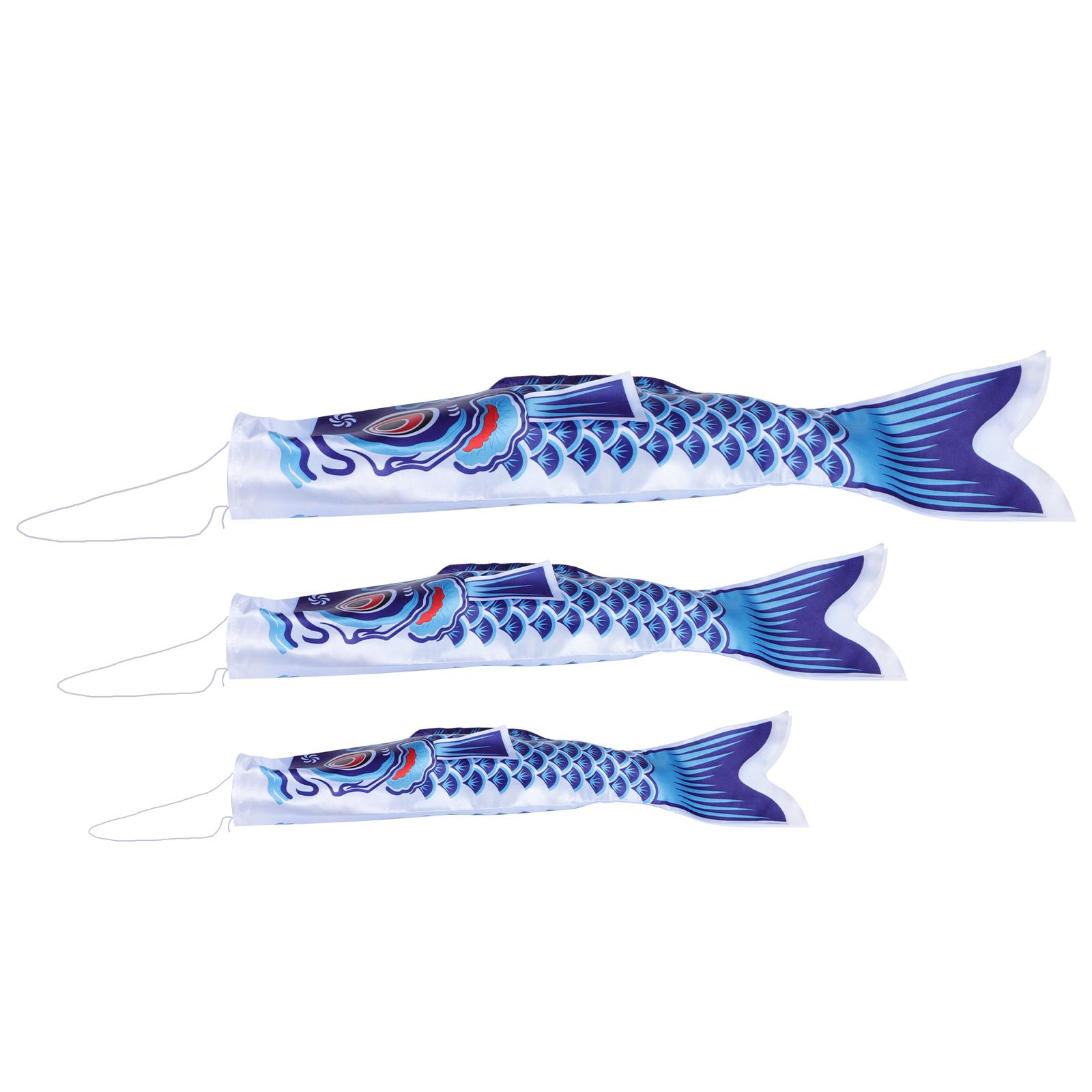 

Рыбный флаг Воздушный змей Карповый вымпел Флаги Уличный подвесной кулон Суши Цветной полиэстер Ветроуказатель 67x15cm