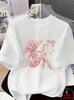 Unisexs Printed Tshirt Pearl Diamond Jewelry Unisexs Design Casual Round Neck Shortsleeved Top Urban Style Printed Tshirt