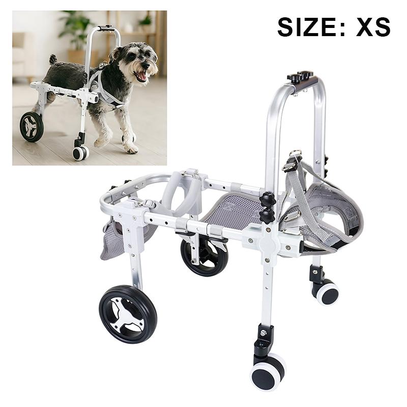 Durable Metal Dog Wheelchair; Adjustable Mobility Support for Back Legs and Weakened Front Limbs