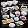 White Melamine 3-Compartment Dipping Dish