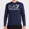 Emporio Armani FW23 EA7 Series Logo Print Crew Neck Long Sleeve T-Shirt Men Tops Blue 6RPT04-PJFFZ-1554