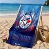 Custom Name Torontos baseball Personalized Microfiber Beach Towel, Quick-Dry, Ideal for Summer Travel, Beach Essential, Swimming