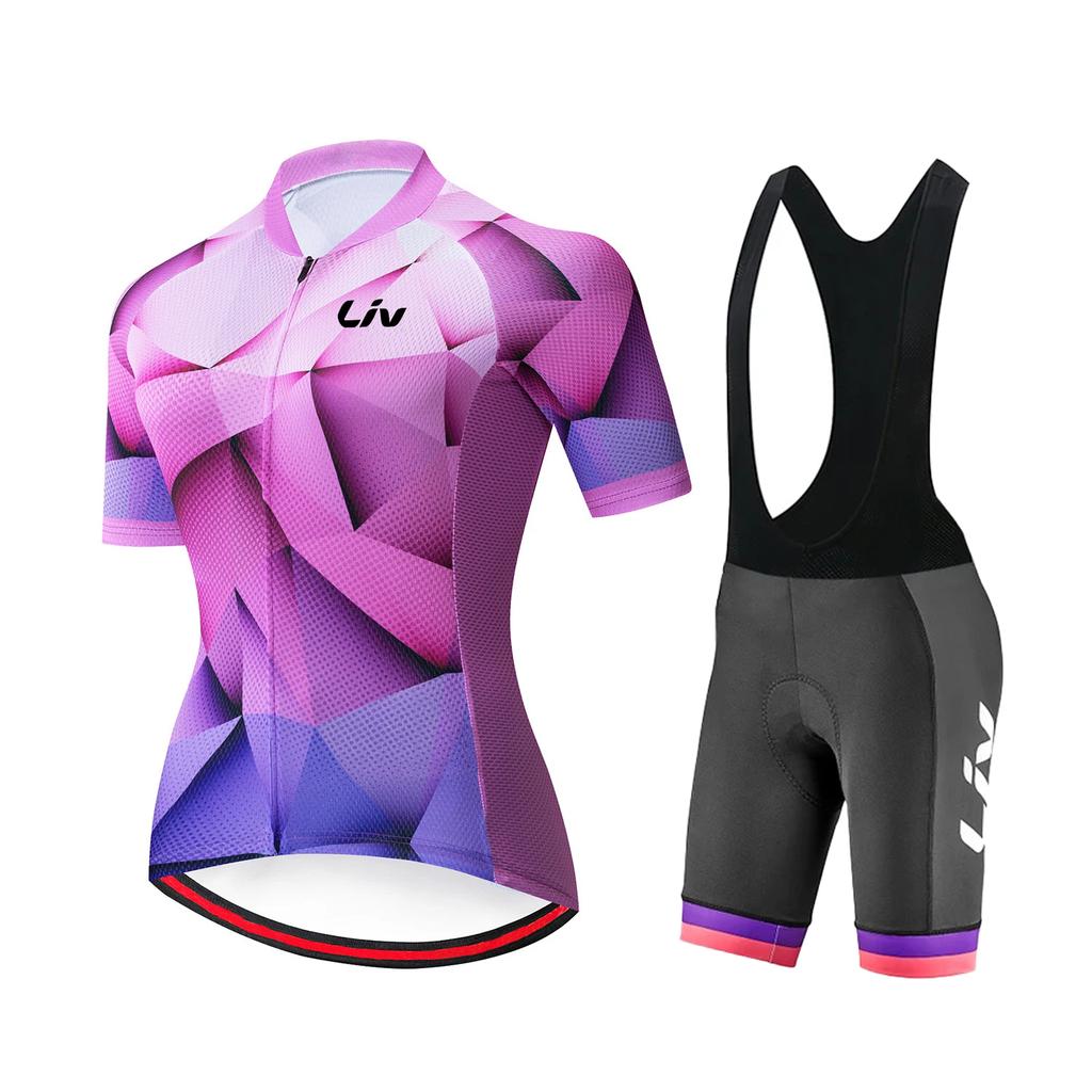 Suit Set Women Cycling Jersey Short Sleeved  Breathable Outdoor Cycling Bib Quick Drying Sports Shirt 2026 Summer Breathable Cycling Suit