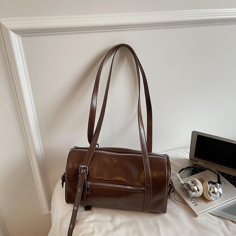 

Нишевая женская сумка, Модная сумка-подушка, Женская сумка Бостон, Ручная сумка на плечо small коричневый