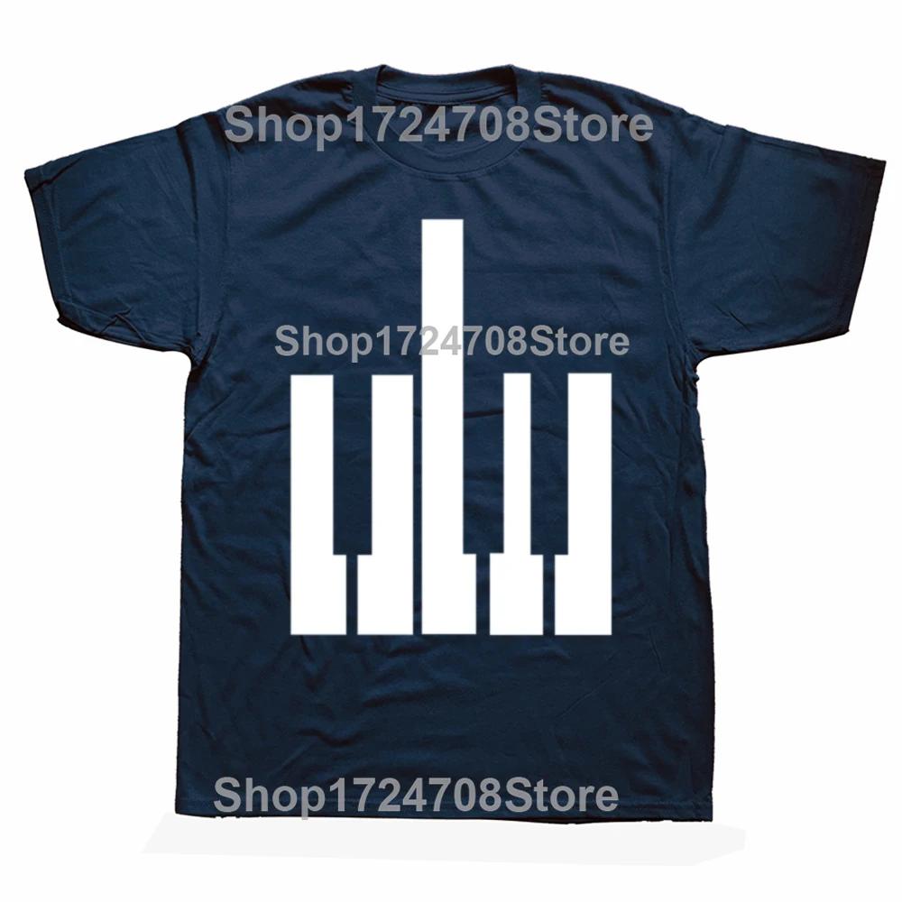 Funny Born To Be Piano Teacher Music Band Keyboard Player Graphic T-shirts Men Fashion Casual Tshirt Cotton Loose T Shirt