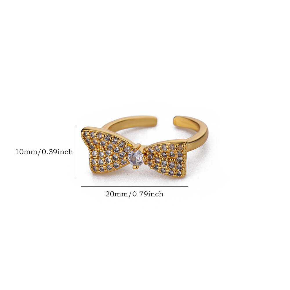 

Zircon Butterfly Rings For Women Gold Color Stainless Steel Adjustable Finger Bow Ring Wedding Aesthetic Jewelry Gift 2024 resizable