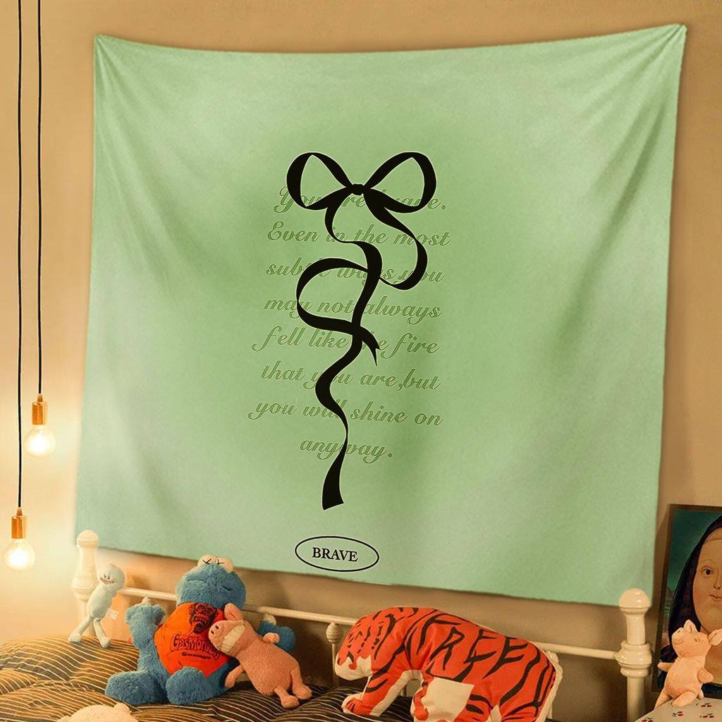 Spring Green Series Fabric Tapestry Wall Hanging Rental Room Decor Background Wall Cloth Home Decorative Artistic Design