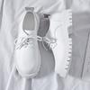 Fashion Luxury Brand Mens Shoes Spring and Autumn High Quality Mens Lace Up White Thick Soled Oxford Shoes Business Formal Wedding Shoes