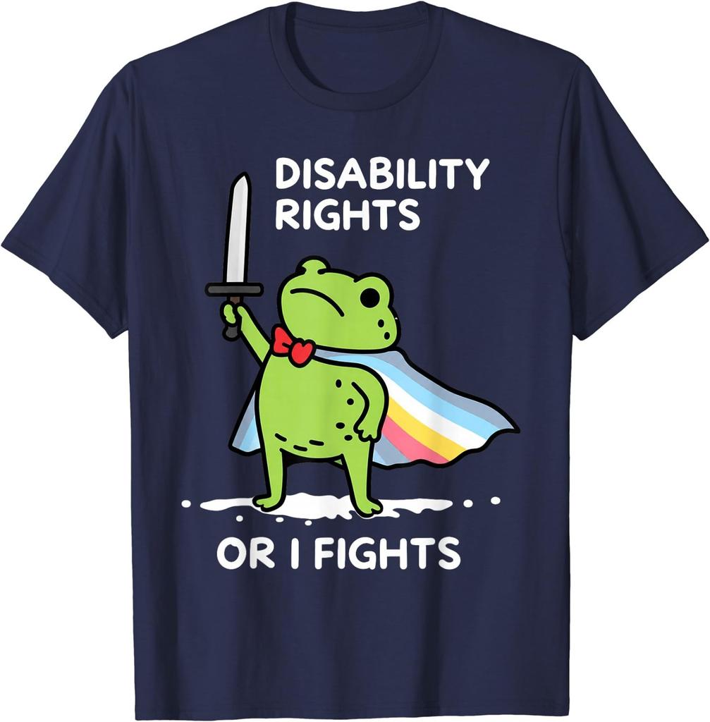 I Will Fight Until Disability Rights Funny Frog Meme T-Shirt